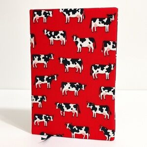 🔴 Journal cover cows print cotton book cover 7 1/4”x5 1/4”